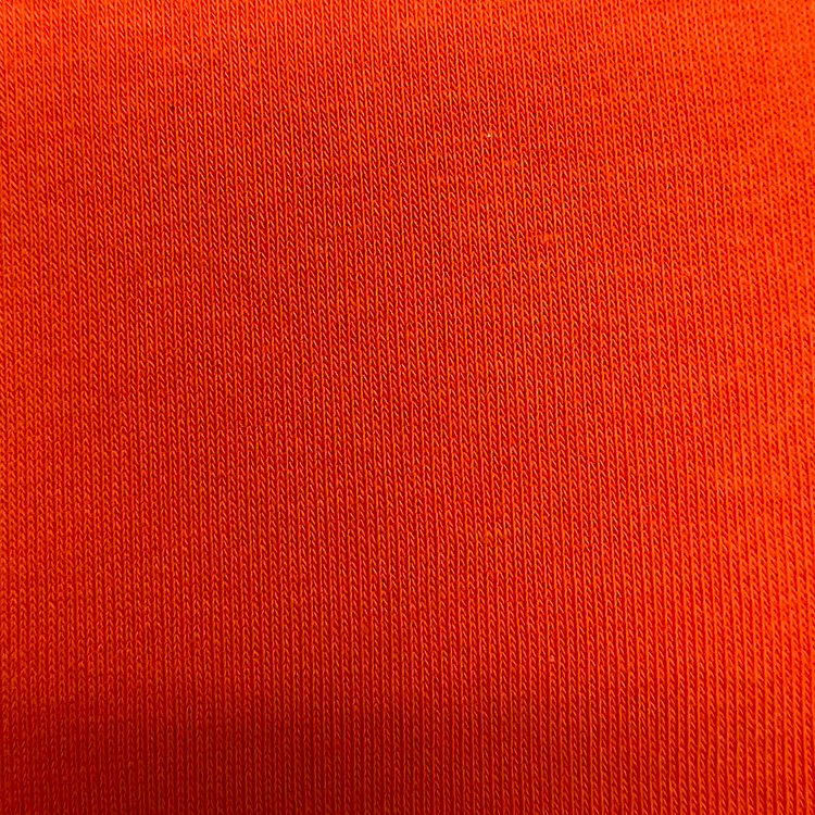 Orange-röd tröja atletisk borstad poly stickad fleece tyg